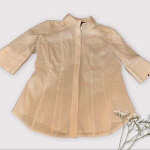 White House Black Market White Button Down Blouse